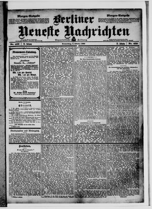 Berliner Neueste Nachrichten vom 01.10.1903