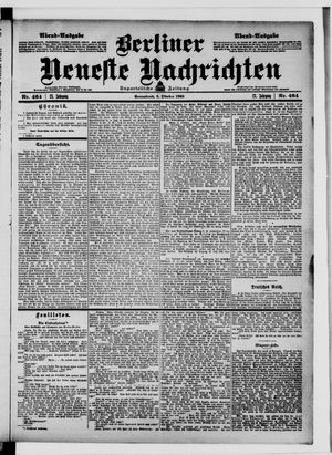 Berliner Neueste Nachrichten vom 03.10.1903