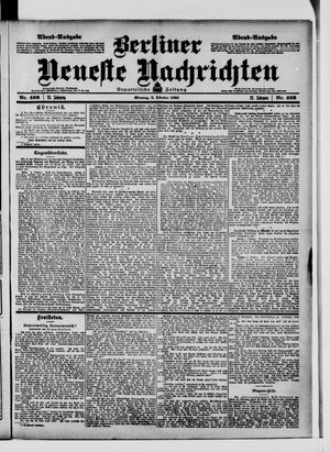 Berliner Neueste Nachrichten vom 05.10.1903