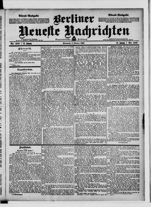 Berliner Neueste Nachrichten on Oct 7, 1903