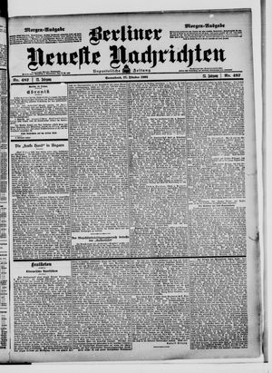 Berliner Neueste Nachrichten vom 17.10.1903