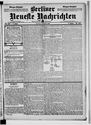Berliner Neueste Nachrichten vom 03.11.1903