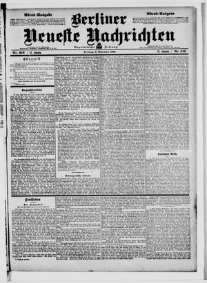 Berliner Neueste Nachrichten vom 03.11.1903