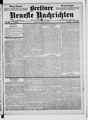 Berliner Neueste Nachrichten vom 07.11.1903