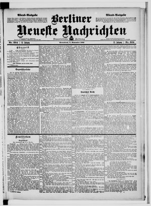 Berliner Neueste Nachrichten vom 07.11.1903