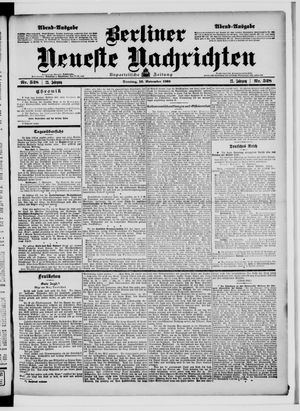 Berliner Neueste Nachrichten vom 10.11.1903