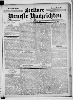 Berliner Neueste Nachrichten vom 13.11.1903