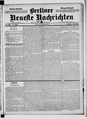 Berliner Neueste Nachrichten vom 15.11.1903