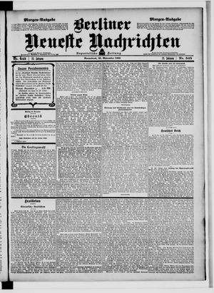 Berliner Neueste Nachrichten vom 21.11.1903