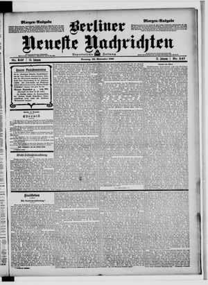 Berliner Neueste Nachrichten vom 22.11.1903