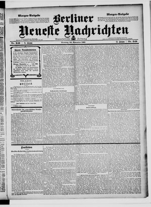 Berliner Neueste Nachrichten vom 24.11.1903