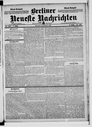 Berliner Neueste Nachrichten vom 28.11.1903