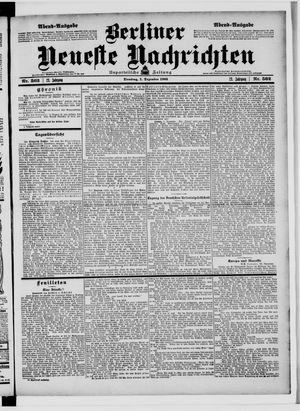 Berliner Neueste Nachrichten vom 01.12.1903