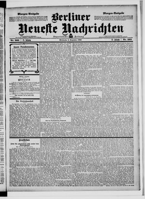 Berliner Neueste Nachrichten vom 02.12.1903