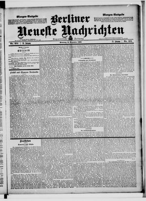 Berliner Neueste Nachrichten vom 06.12.1903