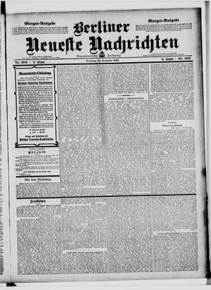 Berliner Neueste Nachrichten vom 15.12.1903