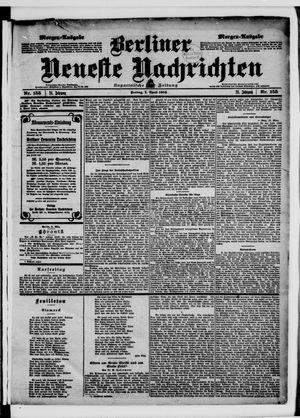Berliner neueste Nachrichten on Apr 1, 1904