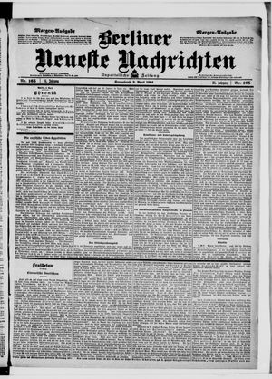 Berliner neueste Nachrichten vom 09.04.1904