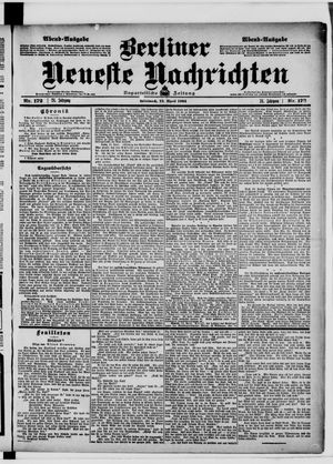 Berliner neueste Nachrichten on Apr 13, 1904