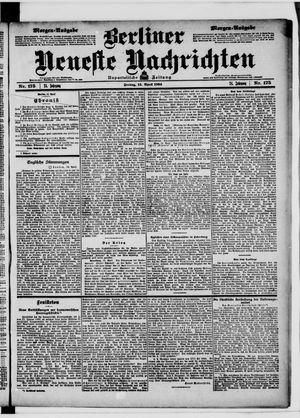 Berliner neueste Nachrichten vom 15.04.1904