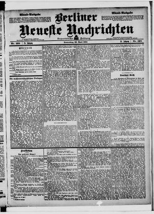 Berliner Neueste Nachrichten on Apr 28, 1904