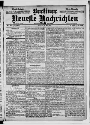 Berliner neueste Nachrichten vom 30.04.1904