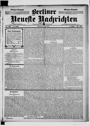 Berliner neueste Nachrichten on May 4, 1904