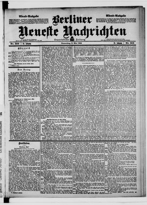 Berliner neueste Nachrichten vom 05.05.1904