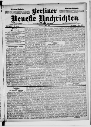 Berliner Neueste Nachrichten vom 08.05.1904