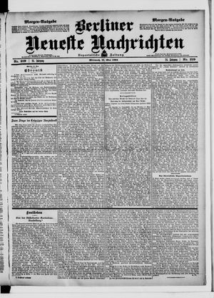 Berliner neueste Nachrichten on May 11, 1904