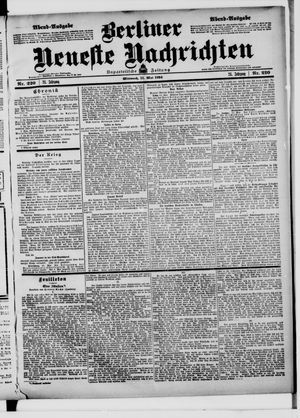 Berliner neueste Nachrichten on May 11, 1904