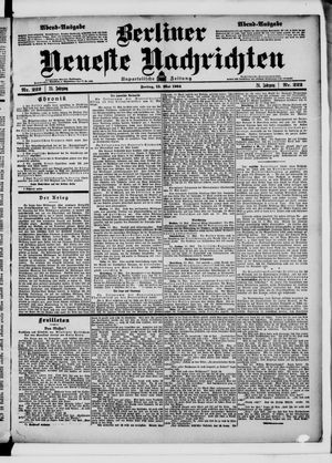 Berliner neueste Nachrichten on May 13, 1904