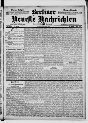 Berliner Neueste Nachrichten vom 14.05.1904