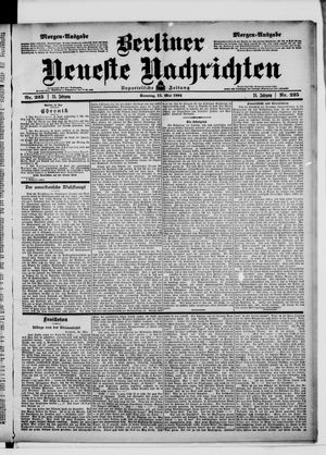 Berliner neueste Nachrichten on May 15, 1904