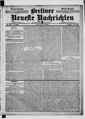 Berliner Neueste Nachrichten on May 19, 1904