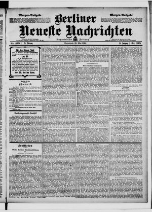 Berliner Neueste Nachrichten vom 21.05.1904