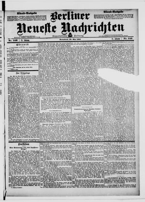 Berliner neueste Nachrichten on May 28, 1904