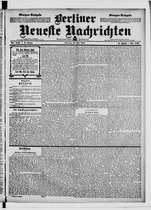 Berliner neueste Nachrichten vom 29.05.1904
