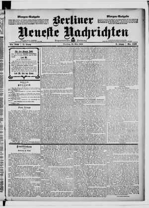 Berliner neueste Nachrichten on May 31, 1904