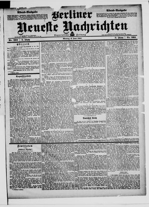 Berliner neueste Nachrichten vom 06.06.1904