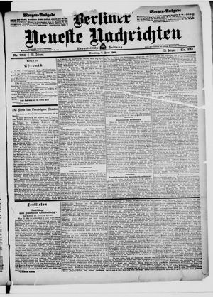 Berliner neueste Nachrichten vom 07.06.1904