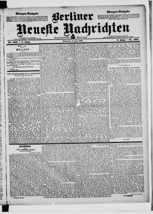 Berliner neueste Nachrichten vom 08.06.1904