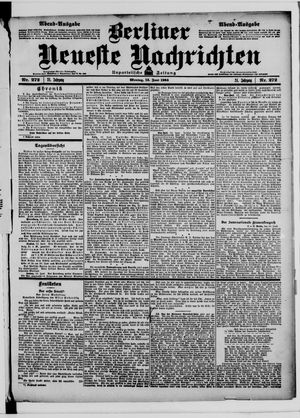 Berliner neueste Nachrichten vom 13.06.1904