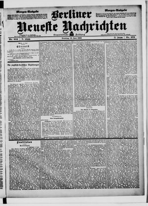 Berliner Neueste Nachrichten on Jun 14, 1904