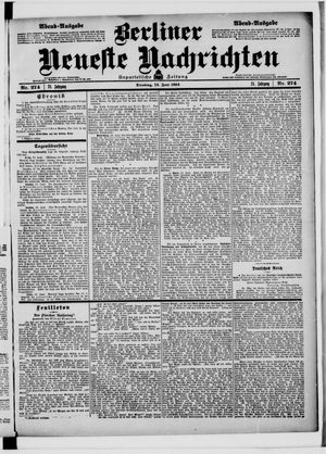 Berliner Neueste Nachrichten on Jun 14, 1904