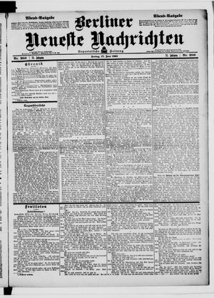 Berliner neueste Nachrichten on Jun 17, 1904