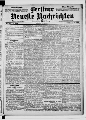 Berliner neueste Nachrichten vom 18.06.1904