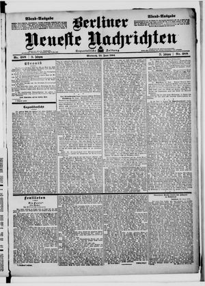 Berliner neueste Nachrichten on Jun 22, 1904