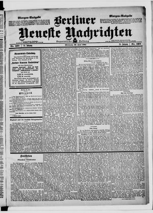 Berliner neueste Nachrichten on Jun 29, 1904