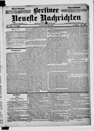 Berliner neueste Nachrichten vom 30.06.1904